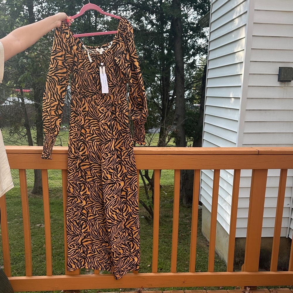 Anthropologie Kachel Tiger-Striped Jumpsuit - Picture 4 of 13